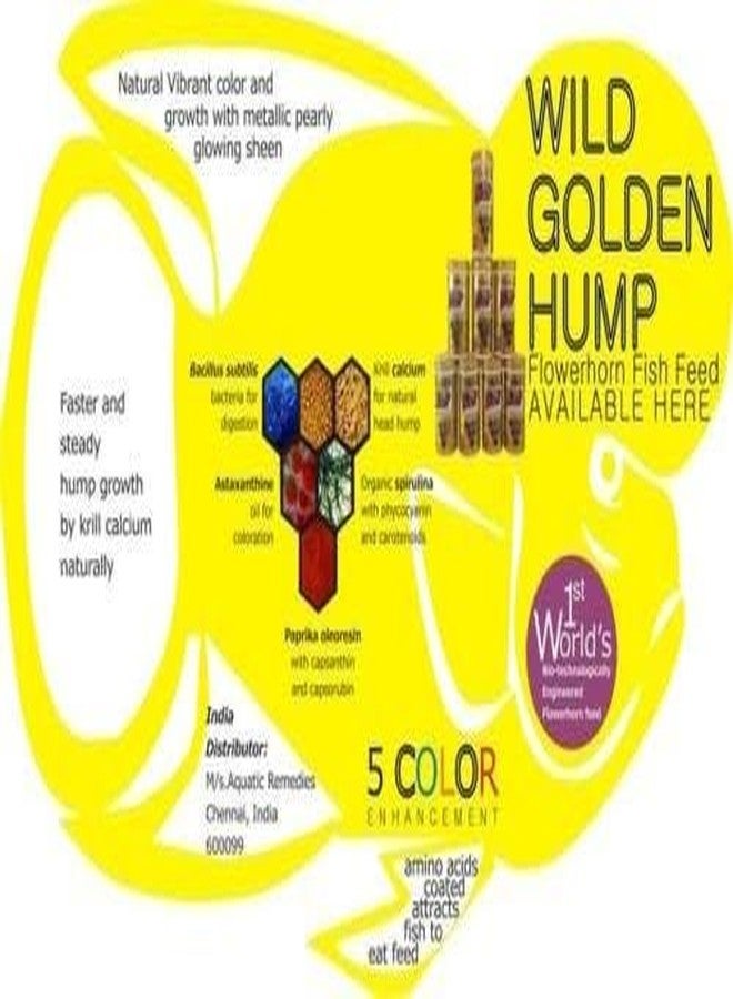 WILD GOLDEN HUMP 100 g Bio-technologically Engineered Flowerhorn Food - Image 2